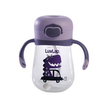 LuvLap Baby Soft Silicone Sipper with Straw Purple (Purple)